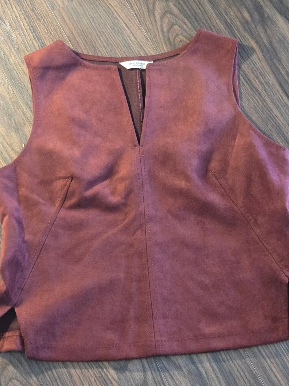 MAX STUDIO, London Cocoa Brown Ultrasuede Vest NWOT/SIZE L